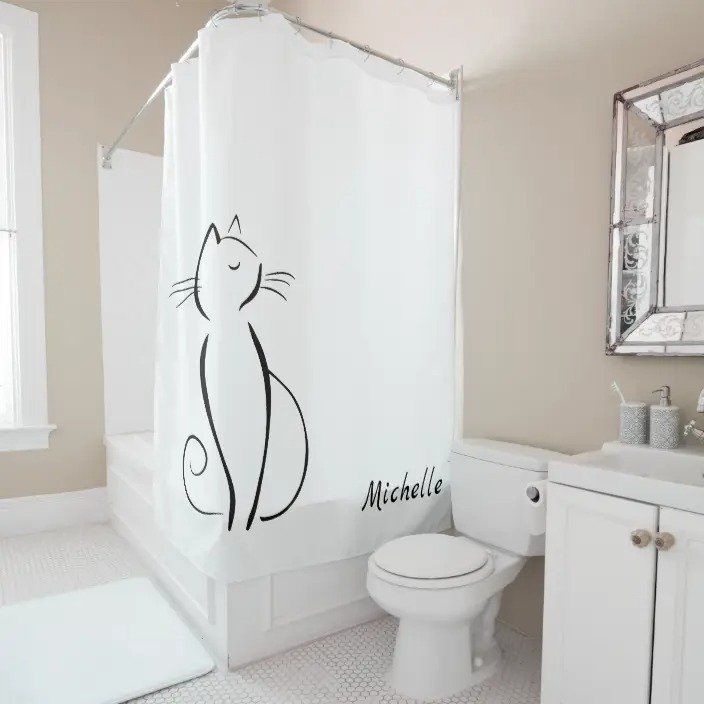 Rideau de douche chat (Neuf avec emballage d'origine) à Allens pour CHF ...