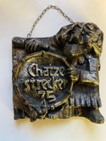 Fasnachtsplakette; Chatze Strecker Luzern 1975 (15 x 15 cm)