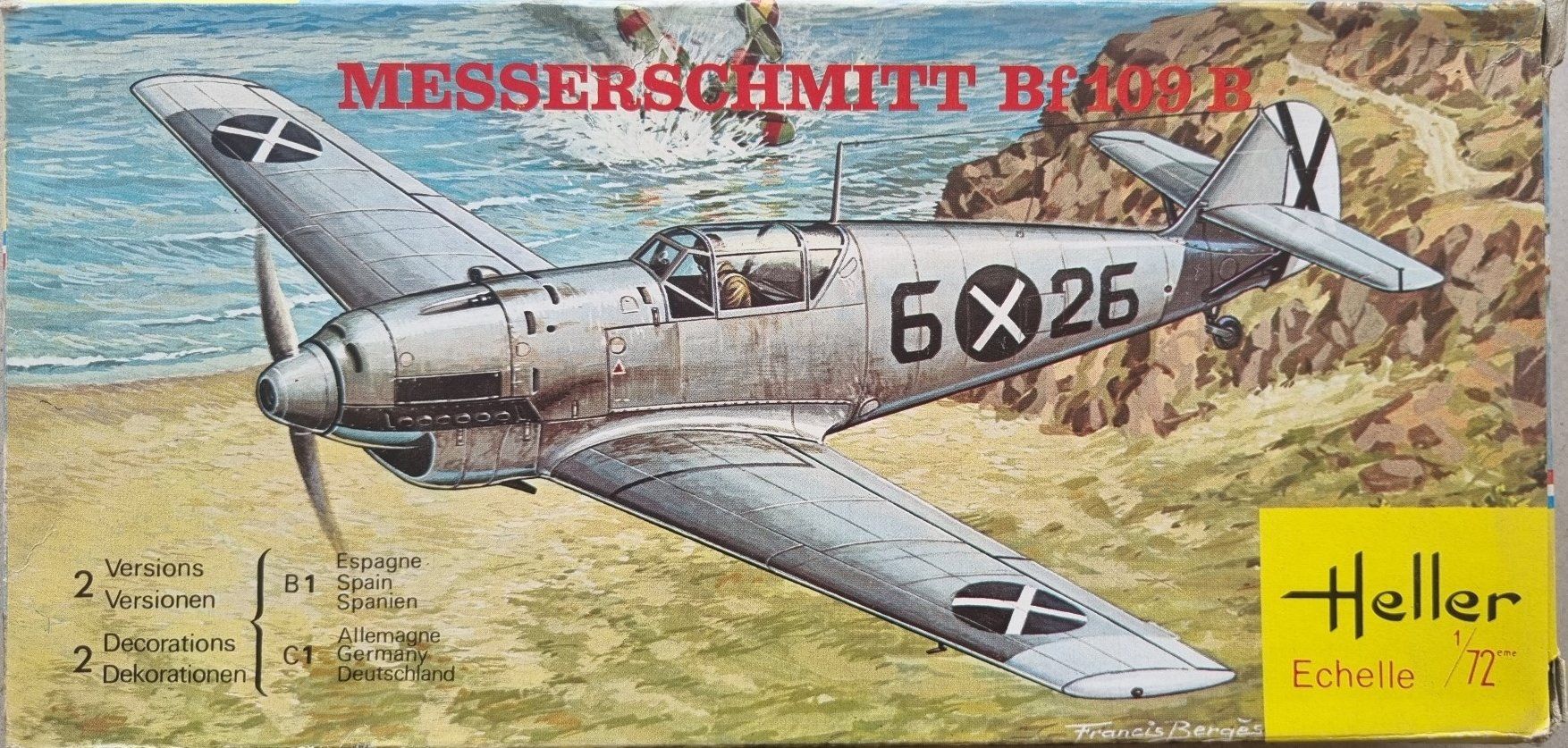 Heller Modellbausätze & Standmodelle: 1/72 Heller Bf 109B (101) – Gebraucht aus Grand-Lancy von LFW