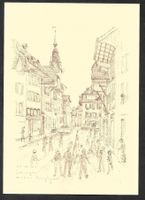 Studentenkarte Alt Zofingerverein Zeichnung Zofingen