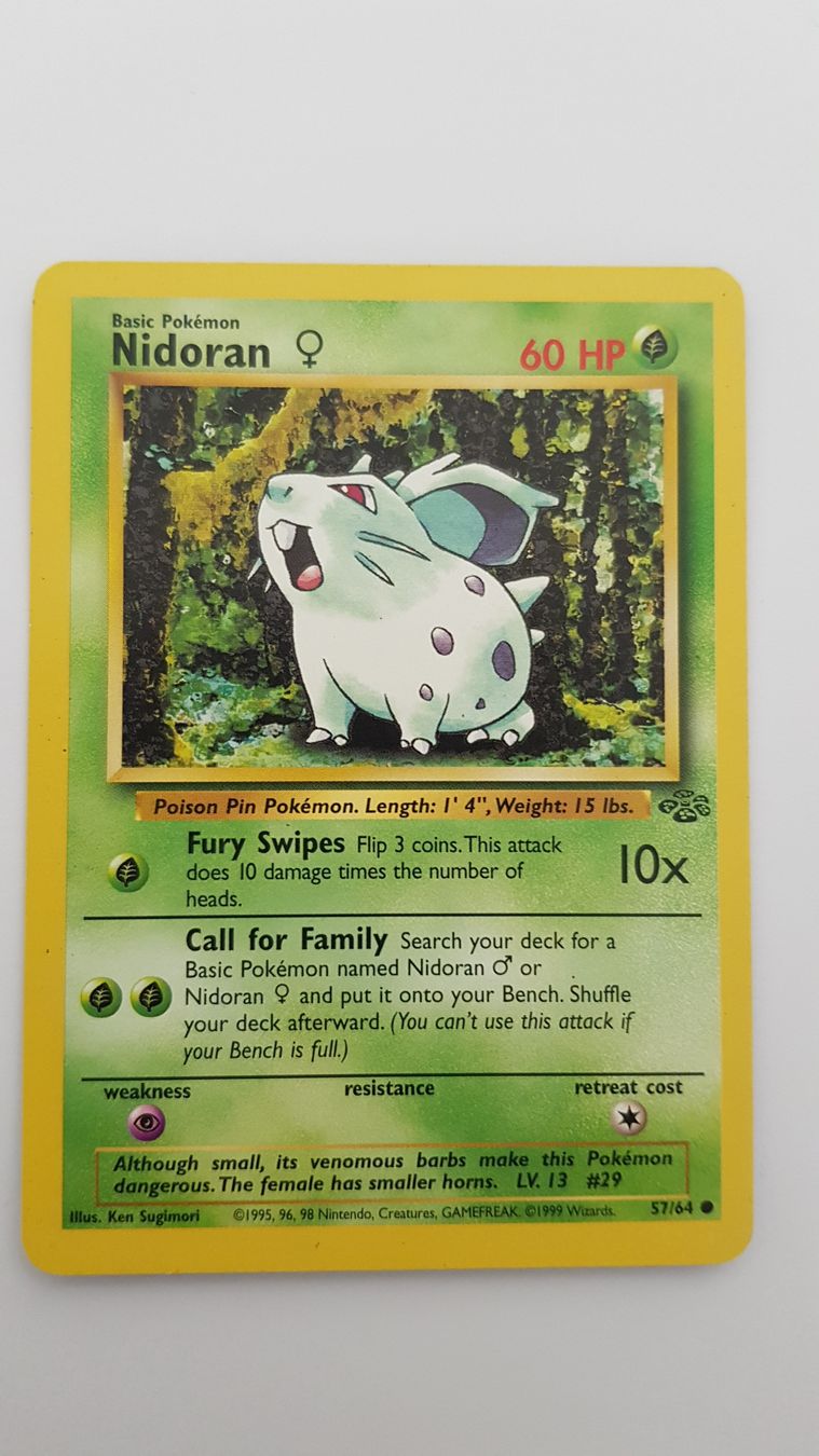 Pokémon Carte collezionabili: Jungle - 57 - Nidoran – Usato da Neuchâtel venduto da bilao