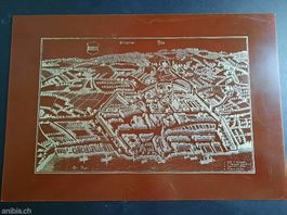 Antiker, schöner Kupferstich von Zug um 1640