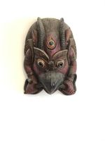 Riesige, ausdrucksstarke und antike Garuda Maske aus Tibet