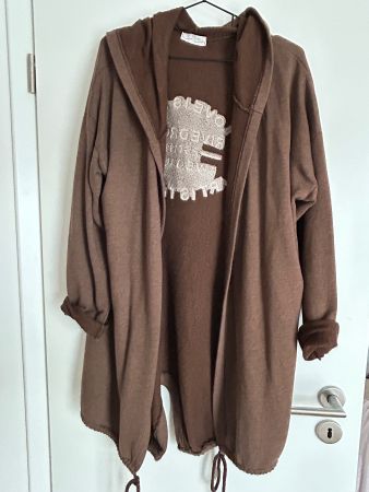 Braune Sa' Sa' Jacke mit Kapuze, Grösse One Size