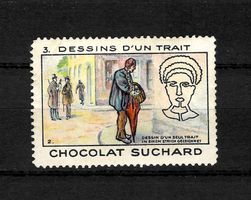 Vignette Chocolat Suchard - Dessins d'un seul trait