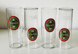 4er-Set Vintage Biergläser "Warteck Alt" Basel Kult