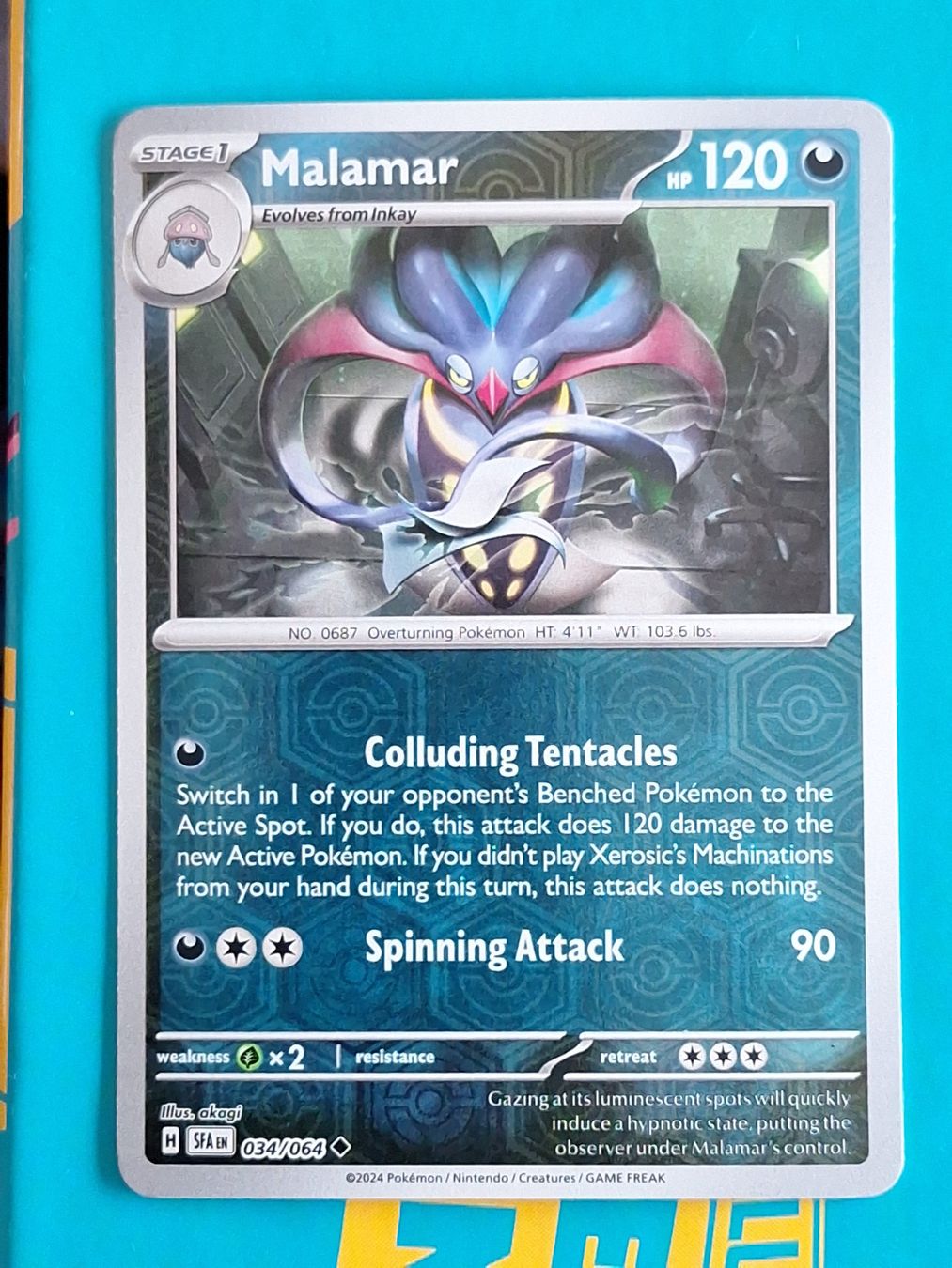 Pokémon Carte collezionabili: Malamar - Reverse Holo - Pokemon Shrouded Fable – Usato da Altstätten SG venduto da GGsGameshop