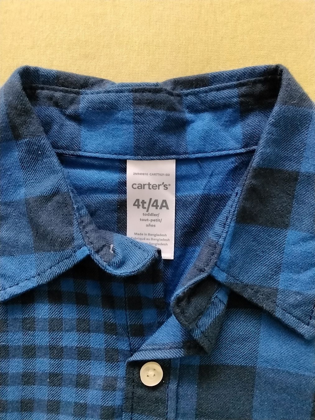 Camicie, T-shirt & Polo: Carter's Hemd kariert Gr. 104 – Nuovo e nell'imballaggio originale da Balterswil venduto da Meerdeern 1