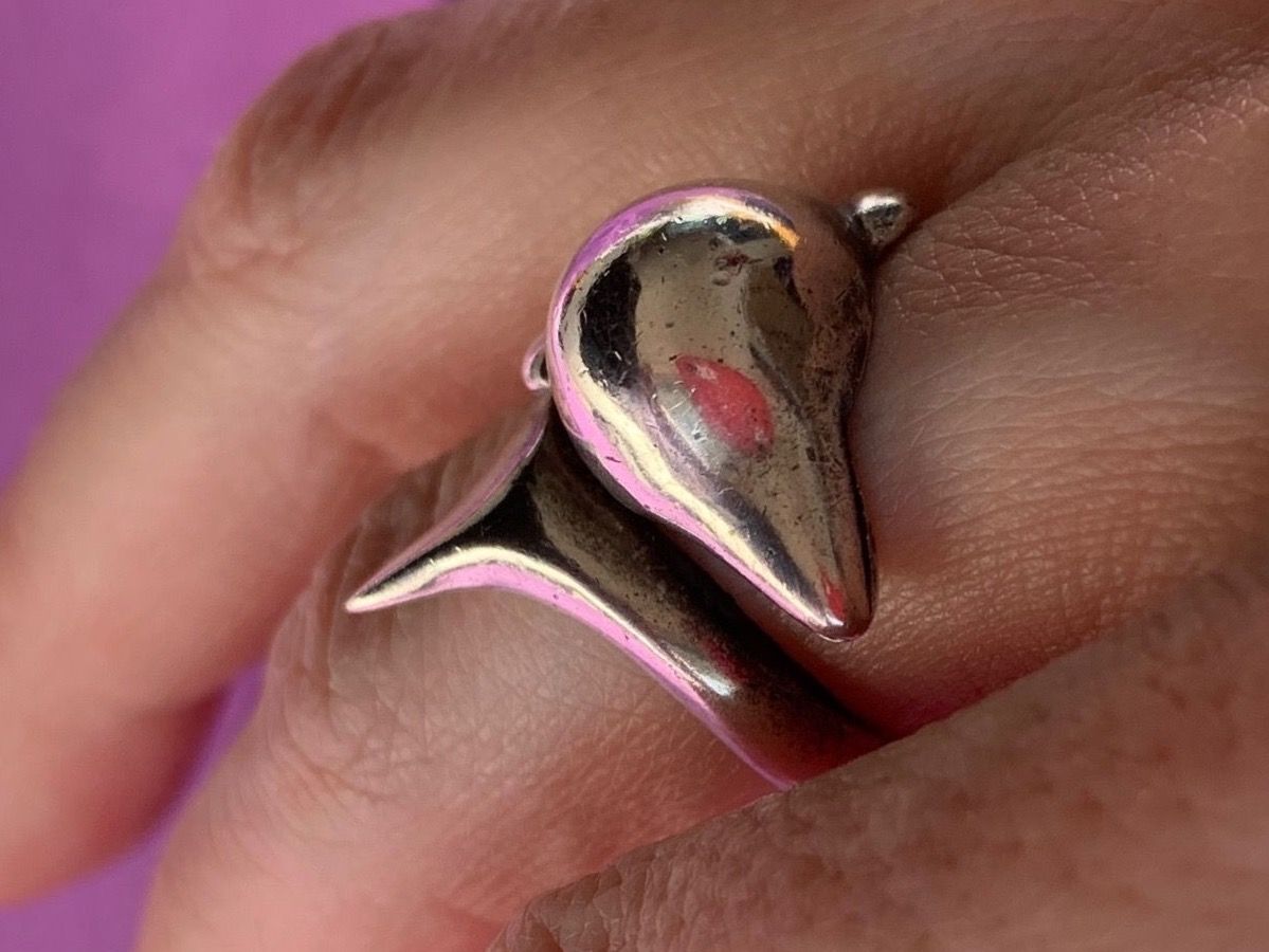 Ringe: Silberring DELPHIN umschlungen (55) – Gebraucht aus Dittingen von Bellevista 1
