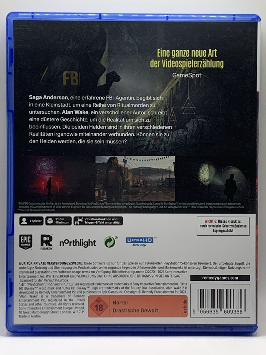 Sony Giochi: Alan Wake 2 Deluxe Edition - PS5 – Usato da Ostermundigen venduto da RG-Collector 1