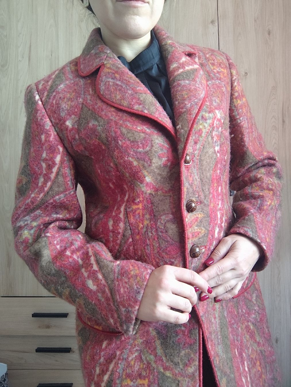 Mäntel: Coat Eugen Klein Paisley Pattern Wool Mix Size – Gebraucht aus Mägenwil von VintageGirly 4
