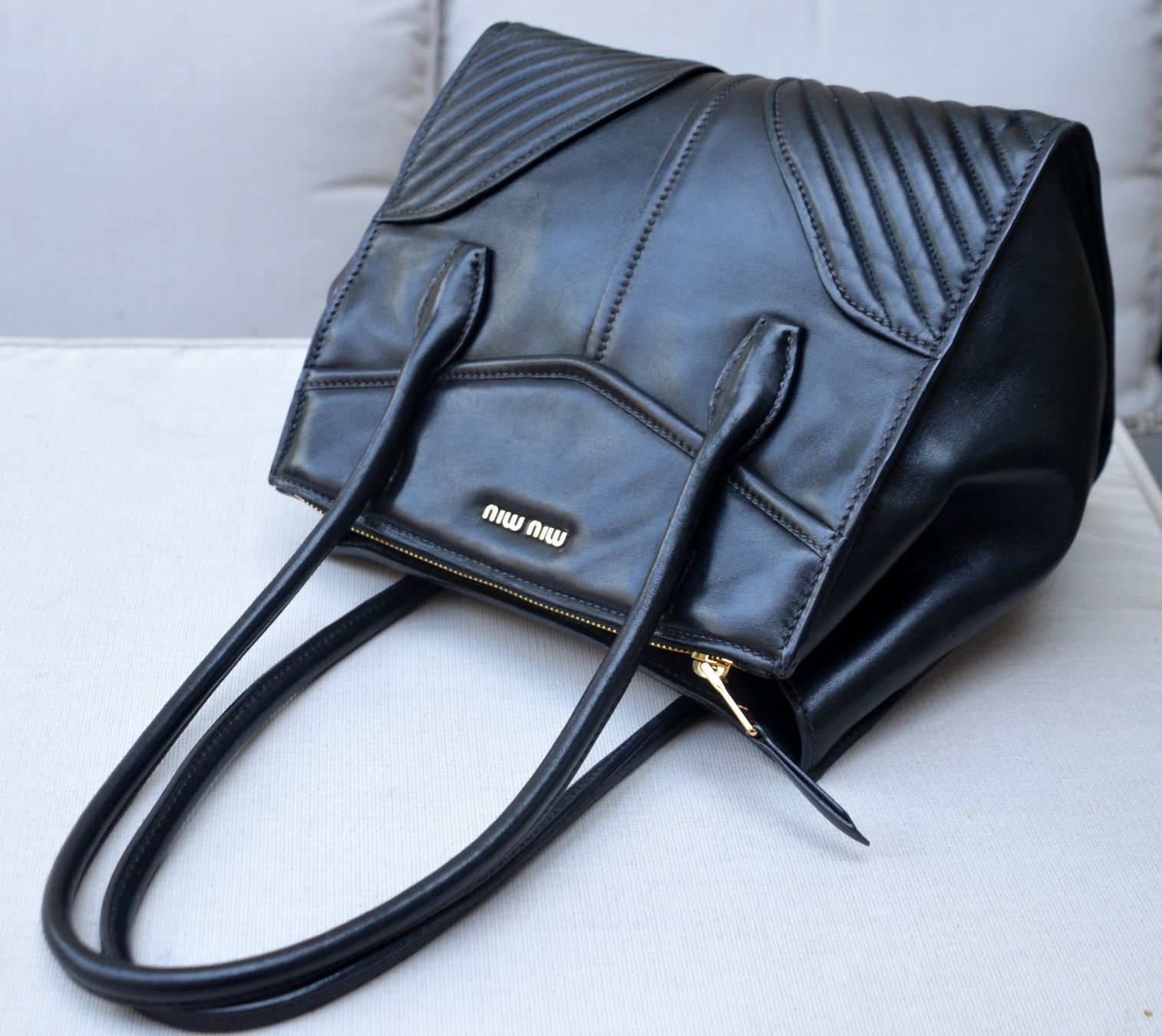 Miu Miu Taschen für Damen: Miu Miu Nappa Biker Tasche / sac – Gebraucht aus Collonges von Auganien 3