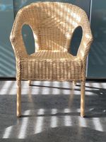 Rattan Korbsessel beige, geflochten guter Zustand