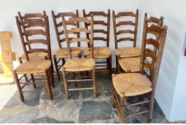 Chaises bois lot complet 8