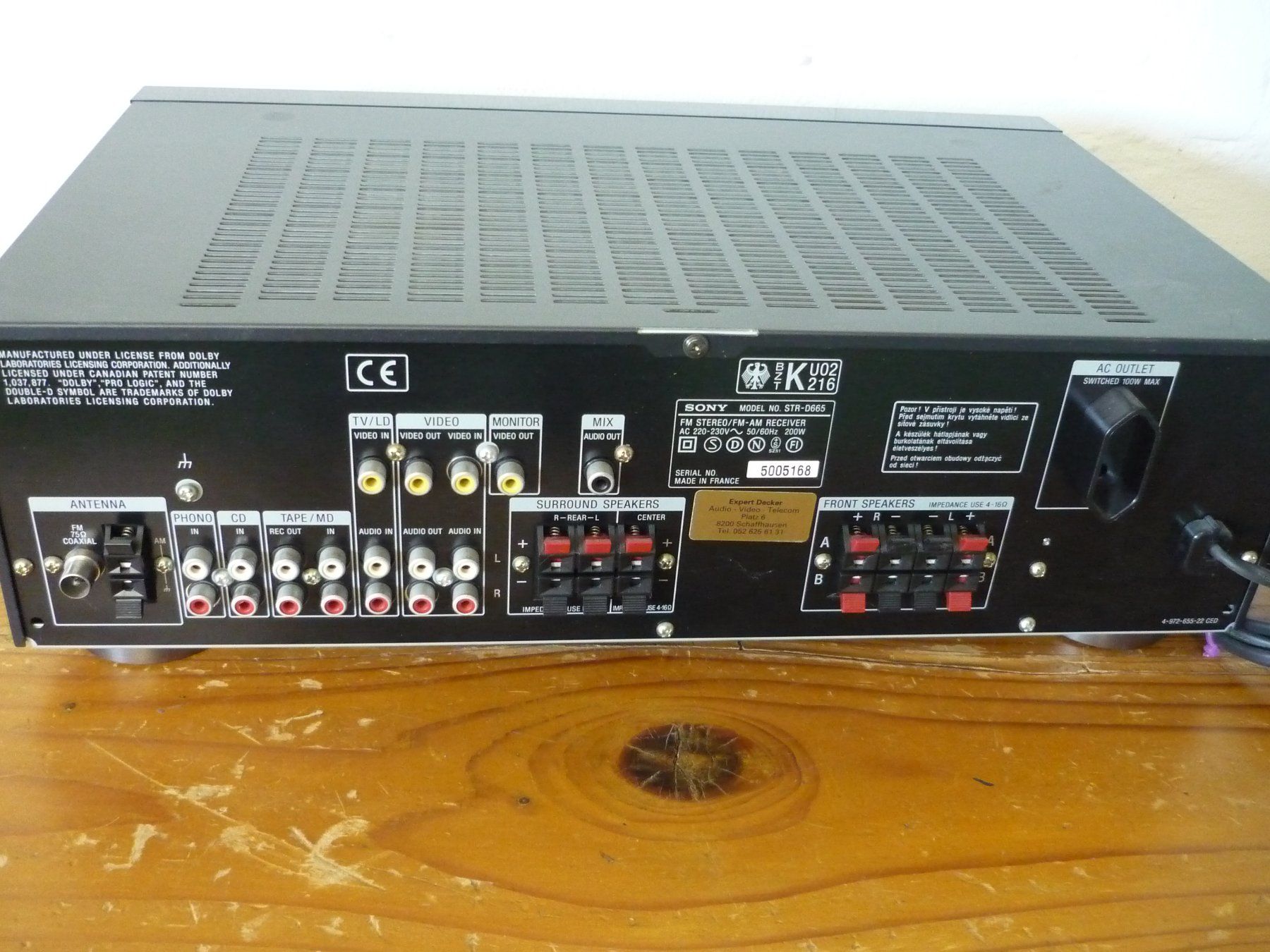 Sony Amplificatori: Sony Audio Video Controllcenter STR D665 Receiver – Usato da Beringen venduto da Flatretriever 3