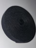 Klettband, 5 Meter x 1,5 cm. schwarz wiederverwendbar
