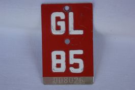 GL 85 - VELONUMMER - FAHRRADSCHILD  - PLAQUE DE VELO - GL 85
