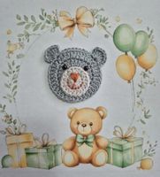 1 Stück Teddybär Bär gehäkelt crochet orsetto uncinetto 794