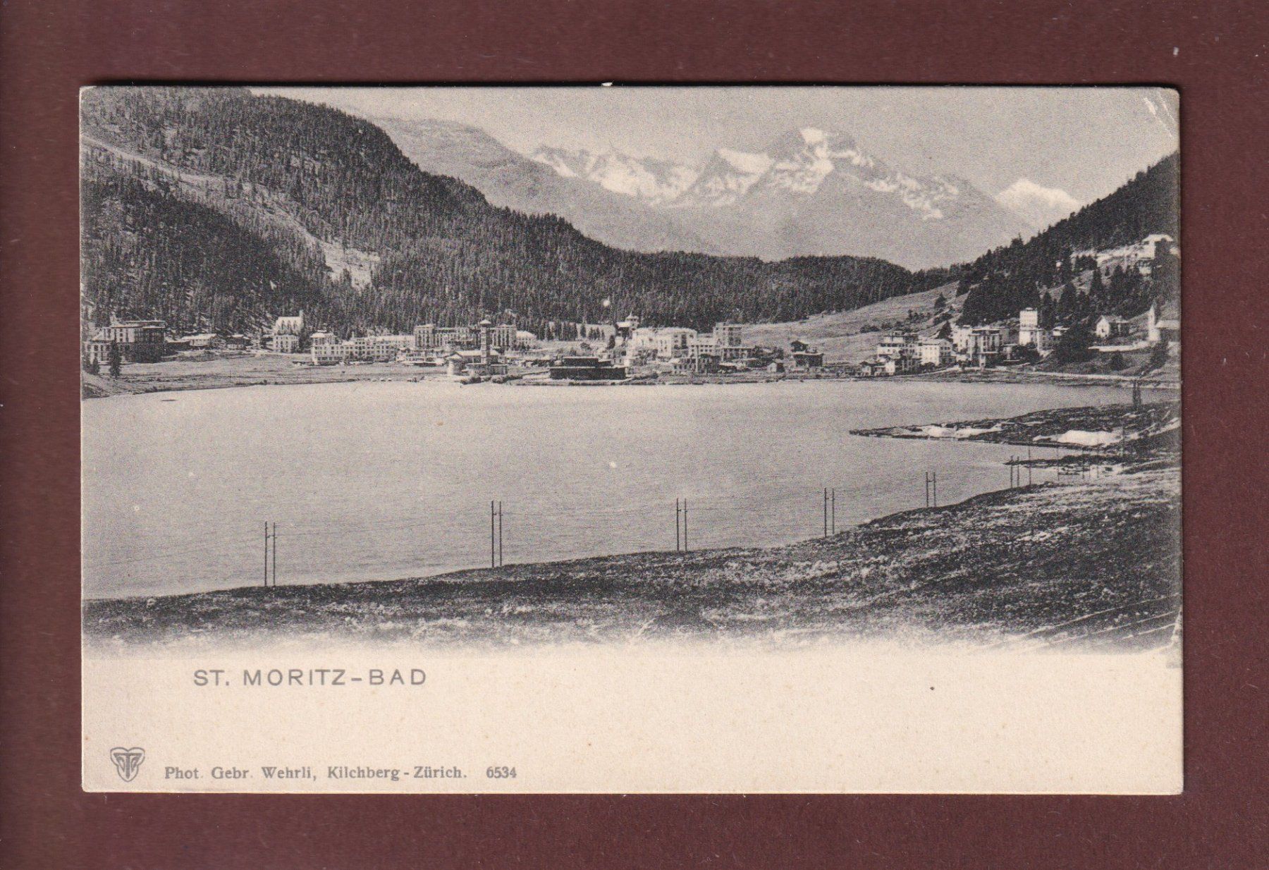 Cartoline postali: ST. MORITZ-BAD – Usato da Pully venduto da nicecards