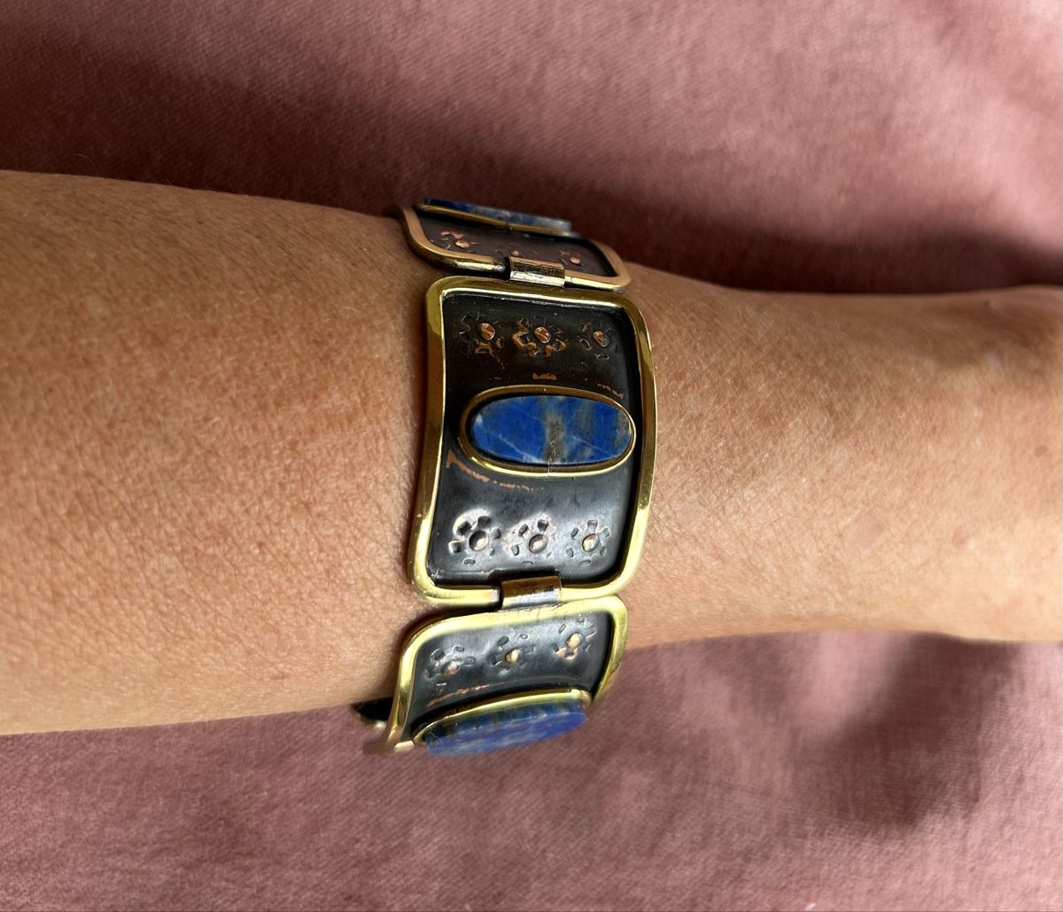 Bracciali & Braccialetti: Armband mit 5 Lapuslazuli – Usato da Lengnau AG venduto da Mefari 2