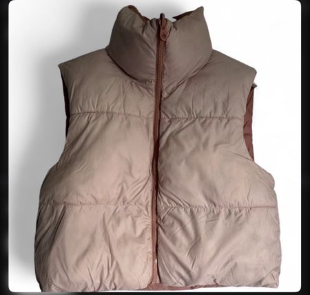 Reversible puffer vest with high collar #puffer #gilet