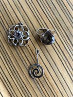 Set von drei Anhängern Silber