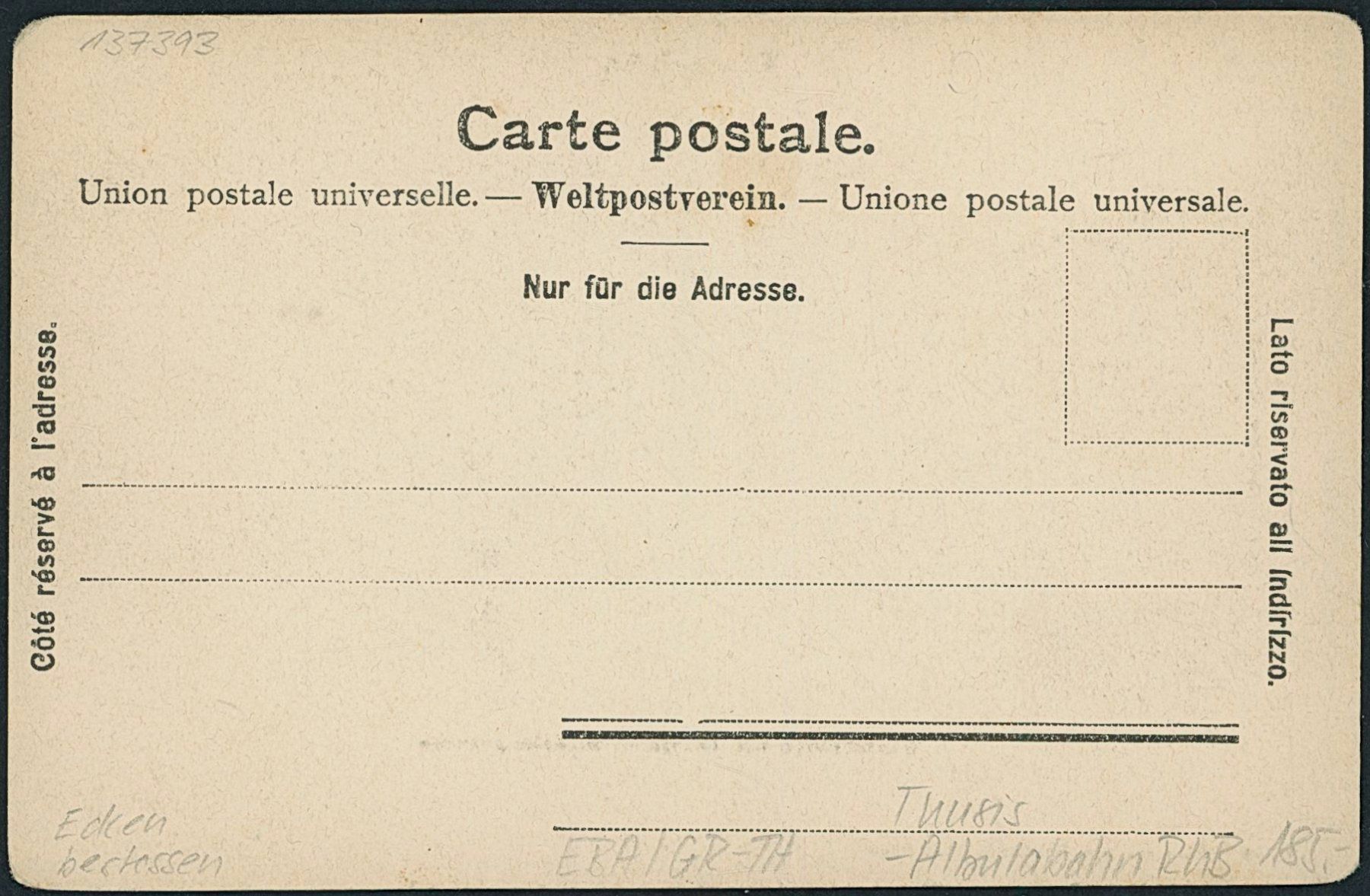 Cartoline postali: GR Thusis - Albula - Rhätische Bahn RhB – Nuovo (secondo la descrizione) da Schindellegi venduto da stationary 1