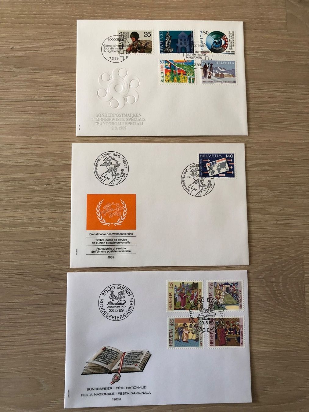 Buste & buste per spedizione: 9 verschiedene FDC Kuverts ° – Usato da Thalwil venduto da holoarte 2
