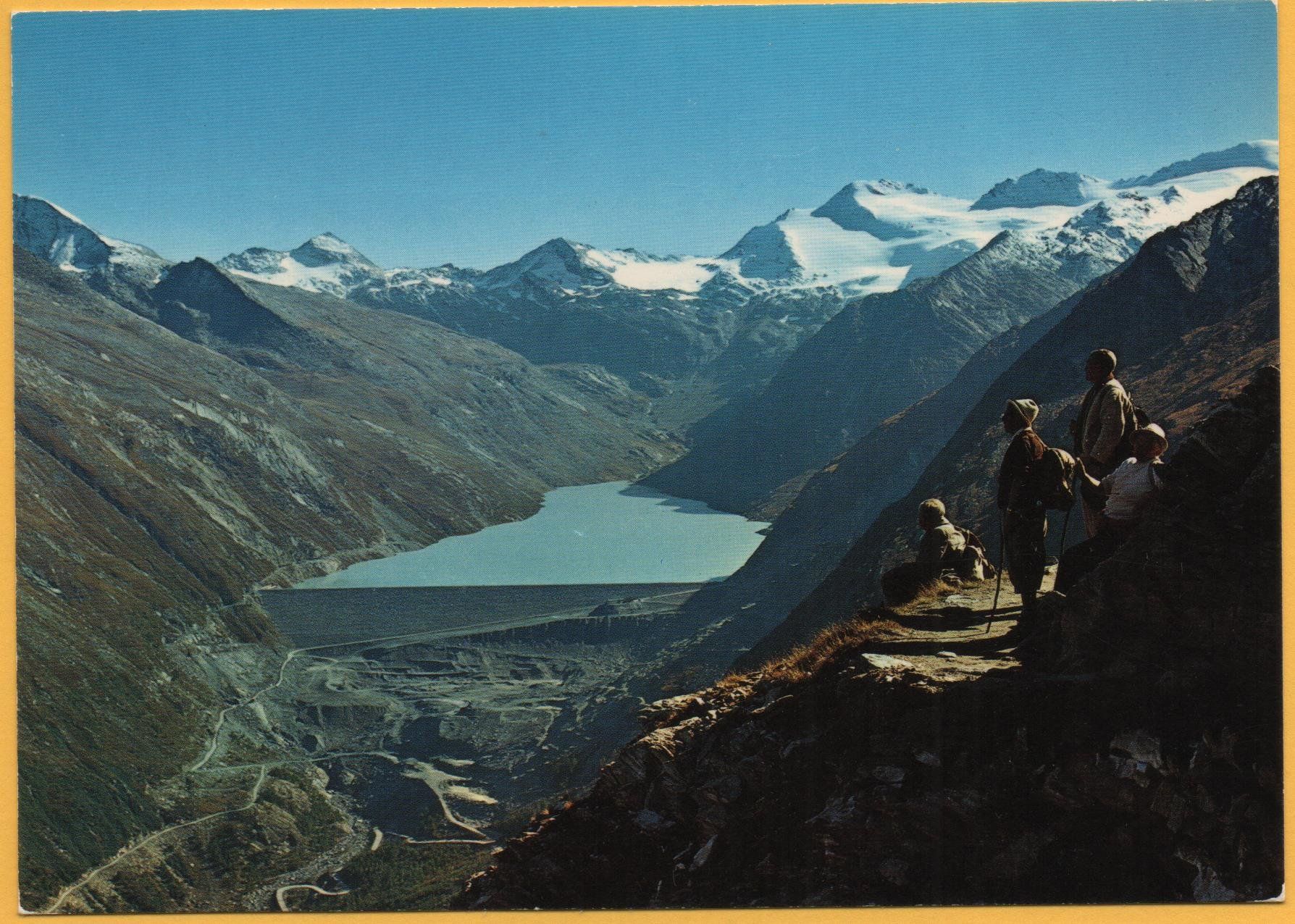 Ansichtskarten: SAAS-FEE Blick von Plattjen, Saas-Tal, Mattmark Stausee – Neu (gemäss Beschreibung) aus Jona von philajona