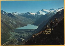 SAAS-FEE Blick von Plattjen, Saas-Tal, Mattmark Stausee