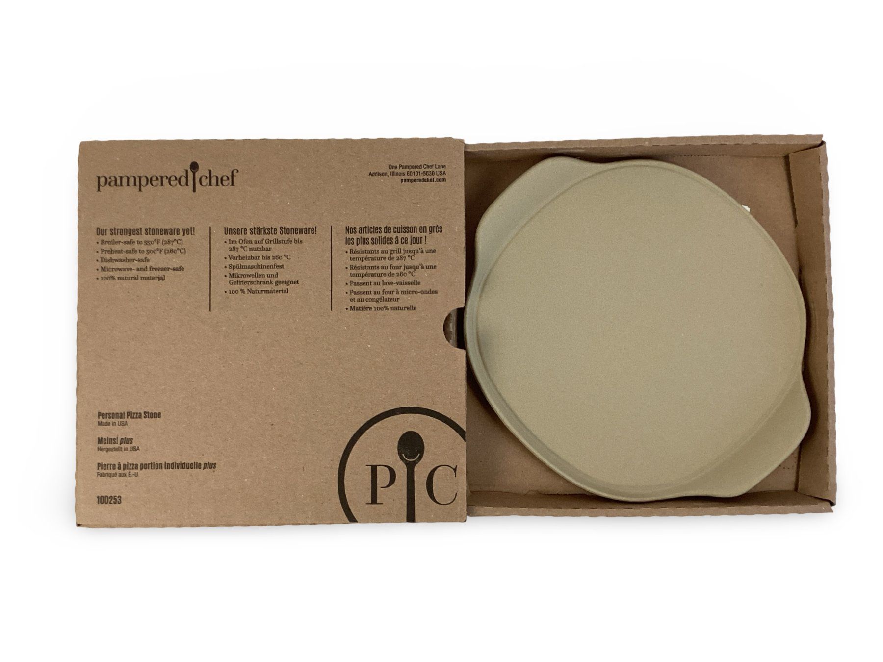 Teglie da forno: PAMPERED CHEF Personal Pizza Stone – Nuovo e nell'imballaggio originale da Zürich venduto da Restwert_Zuerich