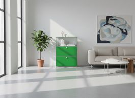 USM Haller Regal 1x3 Grün / Neu (mit A Gestänge)