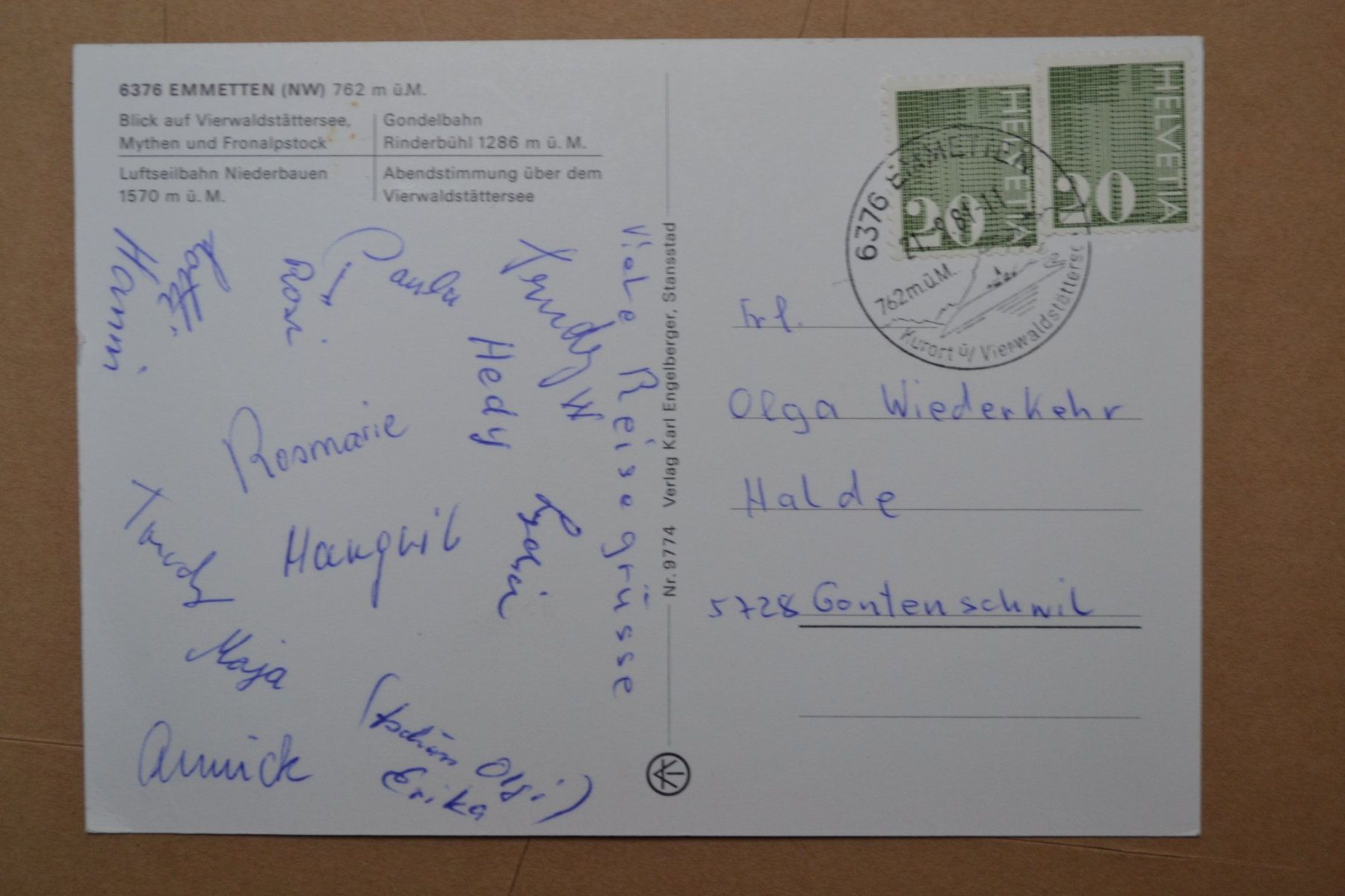 Cartoline postali: AK Emmetten NW – Usato da Beinwil am See venduto da kajak55 1