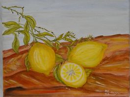 Acrylbild Zitronen / Stillleben