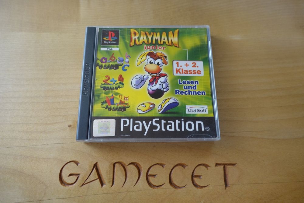 Jeu PS1 Rayman Junior - Ludo-éducatif (Calcul / Lecture) Pour 6-7 Ans - Édition Ubisoft 2000 - Très Bon état Complet