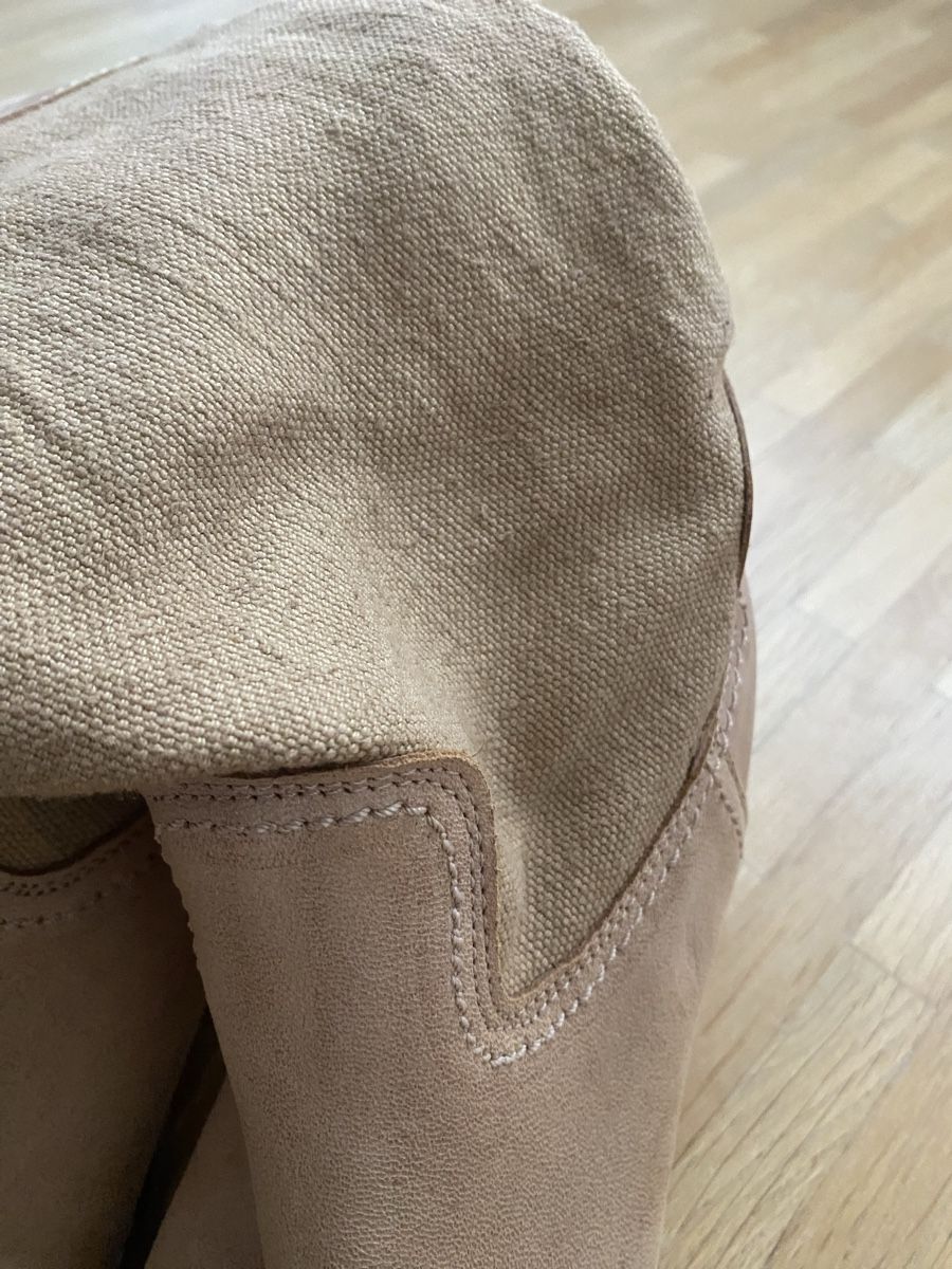 Scarpe da donna: Leder/Segelstoffstiefel Grösse 37, Beige – Nuovo (secondo la descrizione) da Luzern venduto da breil5 2