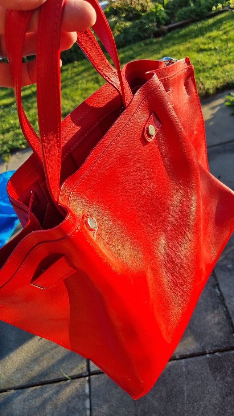 Borse da donna: Sac à main rouge rigide – Usato da Corbeyrier venduto da Lalaland99 3