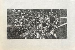 FRANZ BUCHER HOLZSCHNITT SIGNIERT NUMMERIERT AUF JAPANPAPIER