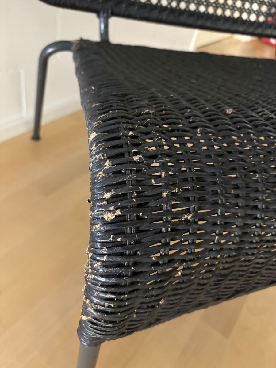 Fauteuils: Sessel Ratan schwarz mit Gebrauchsspuren – Défectueux à Laupen ZH par Abarth95 3