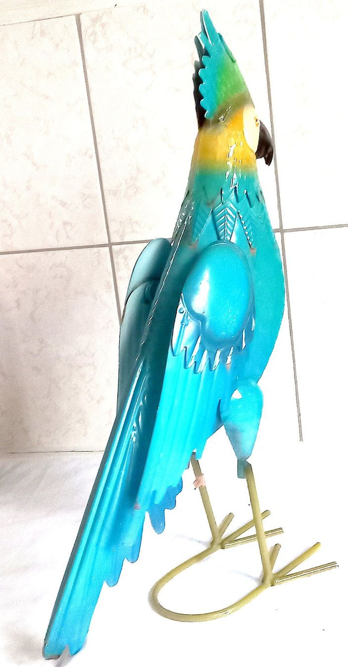 Statuette: Papagei Blechpapagei Gartendecko – Usato da Baar venduto da 2cvbaar 4
