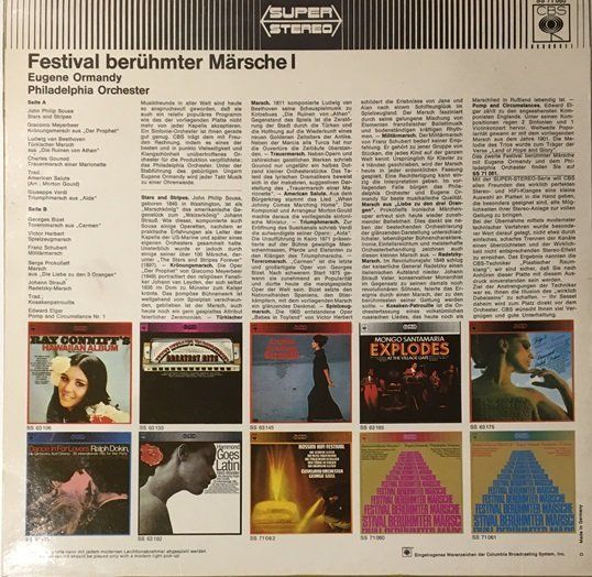 Schallplatten: Festival berühmter Märsche I (LP, Eugene Ormandy) – Gebraucht aus Grüningen von azulamarillo_vinyl 1