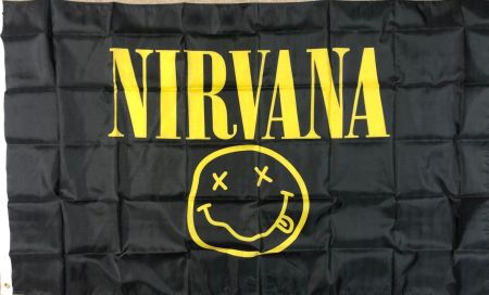 Nirvana Fahne Punk Metall Kurt Cobain Teen Spirit Nevermind