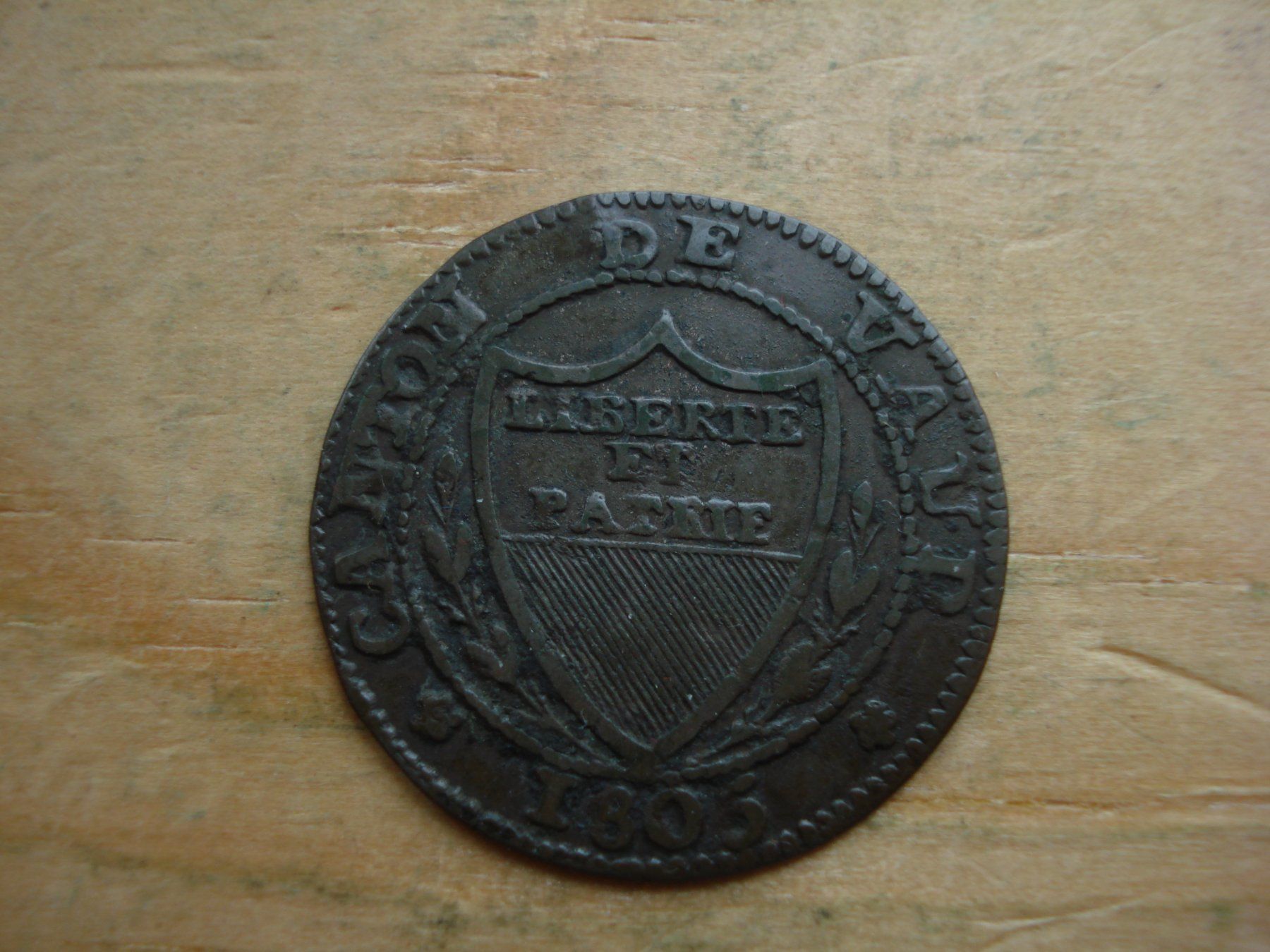Alle Münzen: (S)Waadt 1/2 Batz 1805 – Gebraucht aus Erlach von Net-Coins