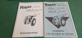 Rapid Einachser Bedienungsanleitung und Ersatzteilliste 