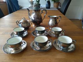 Porzellan versilbert Schönwald Set