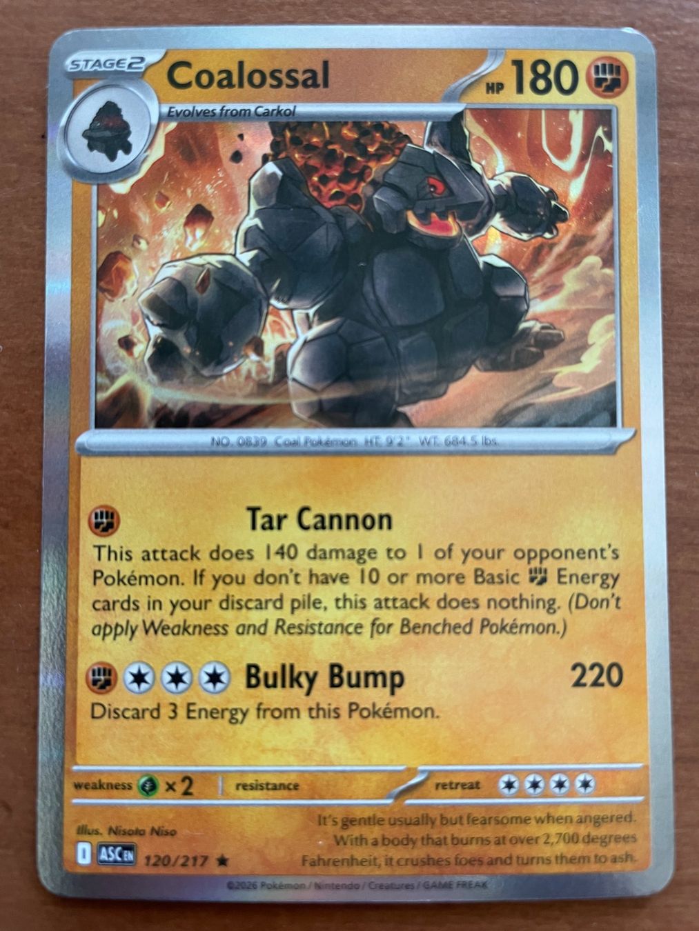 Pokémon Carte collezionabili: Pokemon Coalossal Holo (Versand gratis) – Nuovo (secondo la descrizione) da Chur venduto da Angerson