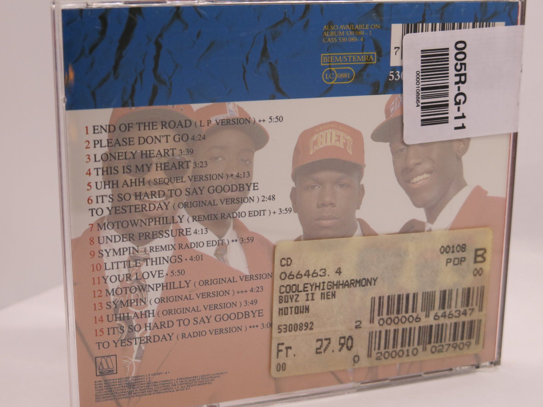 CDs: CD Boyz II Men ‎– Cooleyhighharmony – Gebraucht aus Ernetschwil von luisvonerni 2