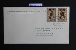 FL Brief Liechtenstein - Amsterdam 1955             Los 6161