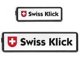 SWISS KLICK Nummernrahmen Langformat SET - Schwarz neu