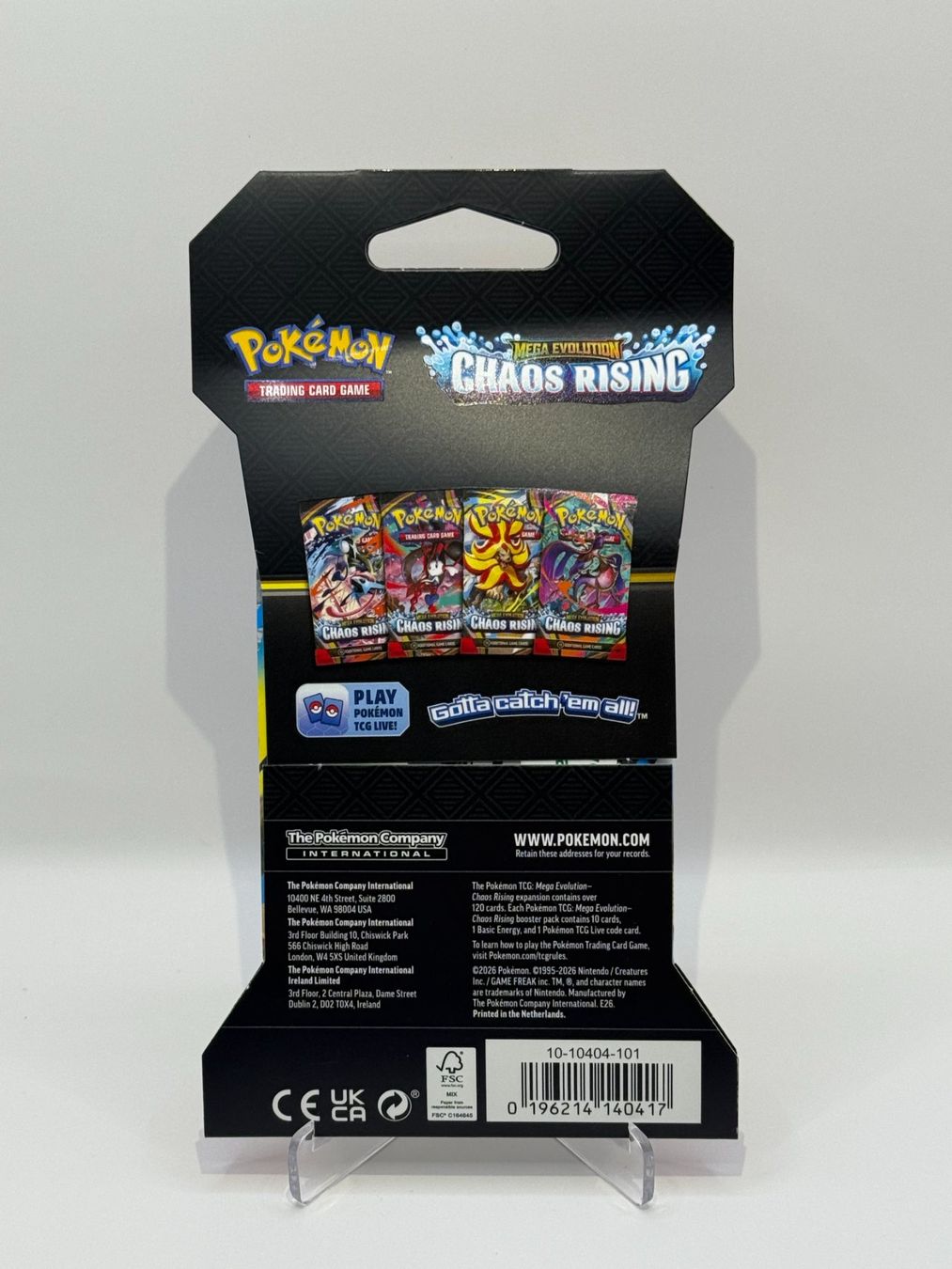 Karten: Chaos Rising Booster Pack EN / Sealed Pokémon Mega Evolution – Neu und originalverpackt aus Gränichen von zamZONE 2